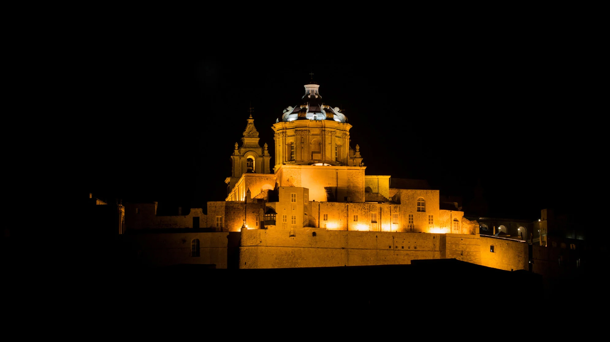 Malta Mdina di notte