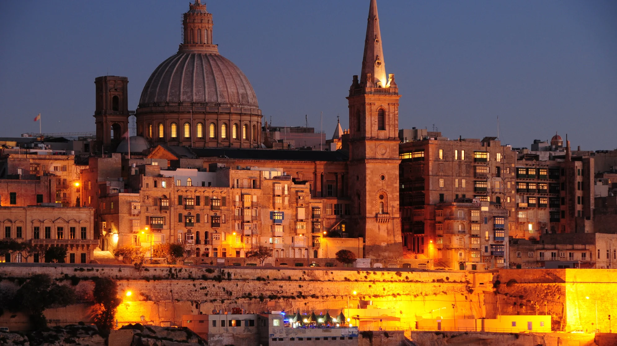 Malta, Valletta, Notte